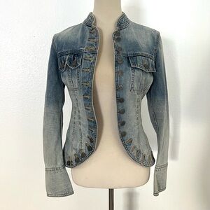 LEE Denim Buddy Angel By Angel Chen Jean Jacket Blue Size XS